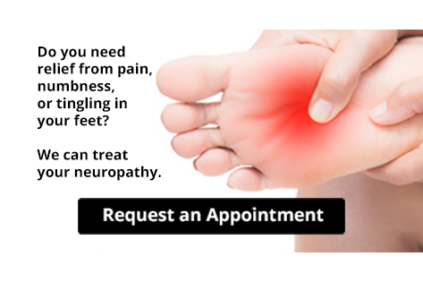 Foot pain relief neuropathy treatment request appointment